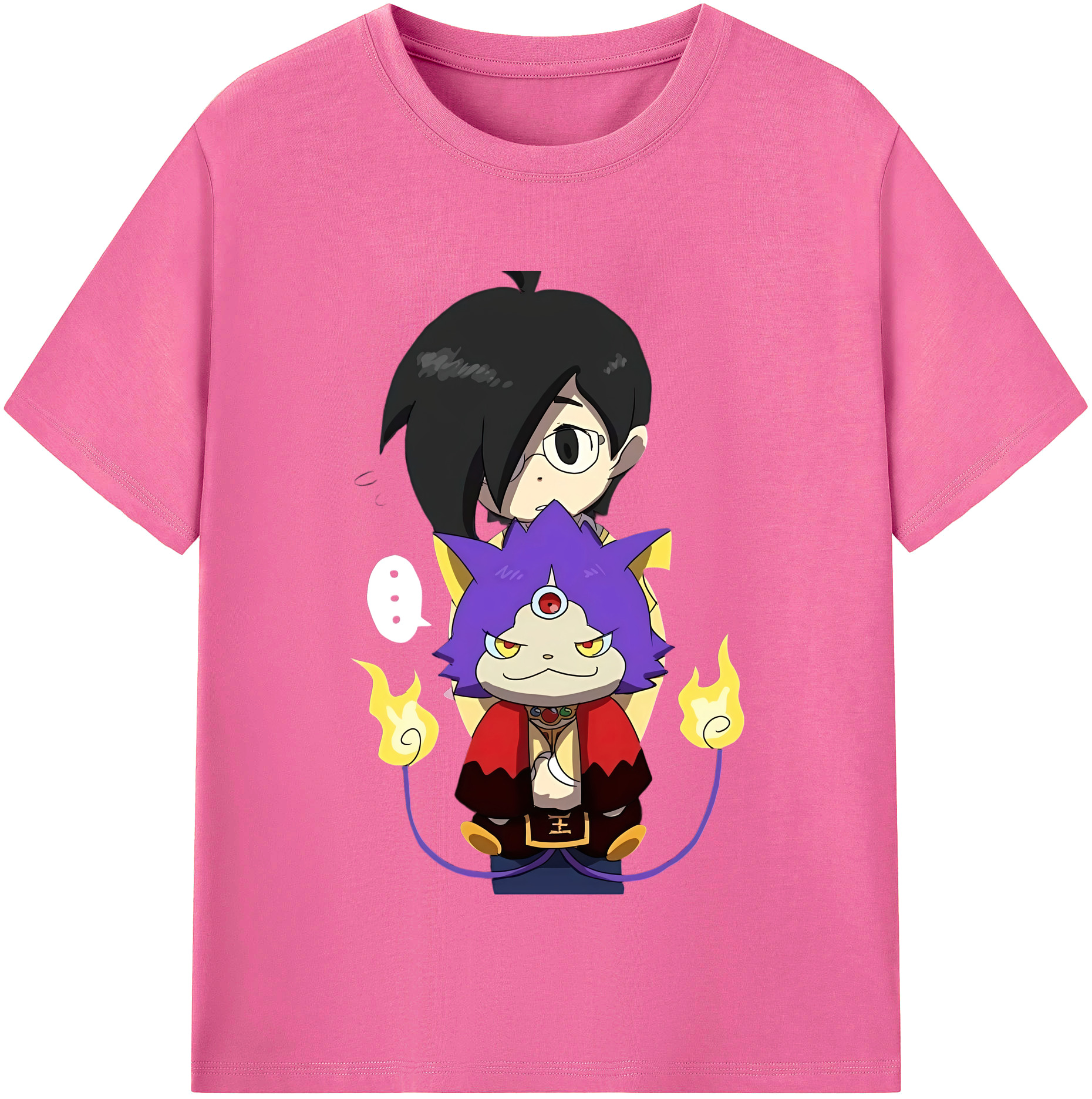 （画像用） 妖怪ウォッチ Yo-kai Watch レディースカジュアルプリントTシャツ（綿100％）